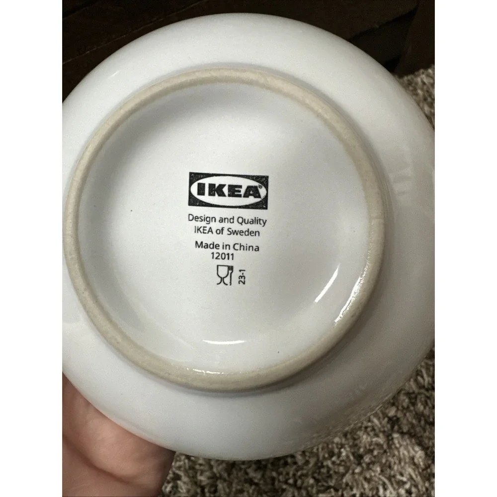 IKEA White Stoneware Bowl 6.5